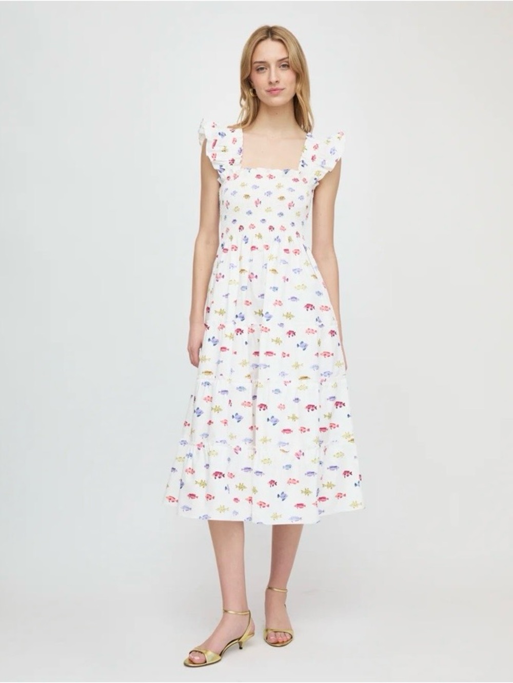 Hill House Home Ellie Nap Dress Rainbow Fish XS